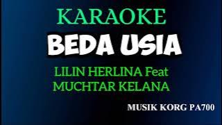 BEDA USIA - Lilin Herlina Feat Muchtar Kelana ( KARAOKE DANGDUT DUET )