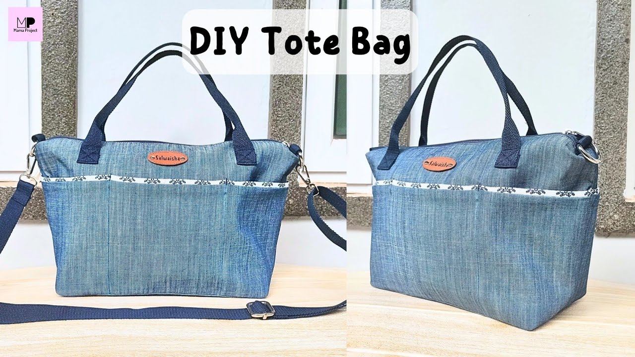 ★TOUT Y EST★ Printed Pattern Pocket Tote Bag CLDMB1202 Multi Pocket Tote Bag Tutorial | DIY Tote Bag Tutorial - YouTube