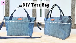 Multi Pocket Tote Bag Tutorial | DIY Tote Bag Tutorial