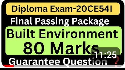 Built Environment Passing Package|Built Environment Final Passing Package|Important questions