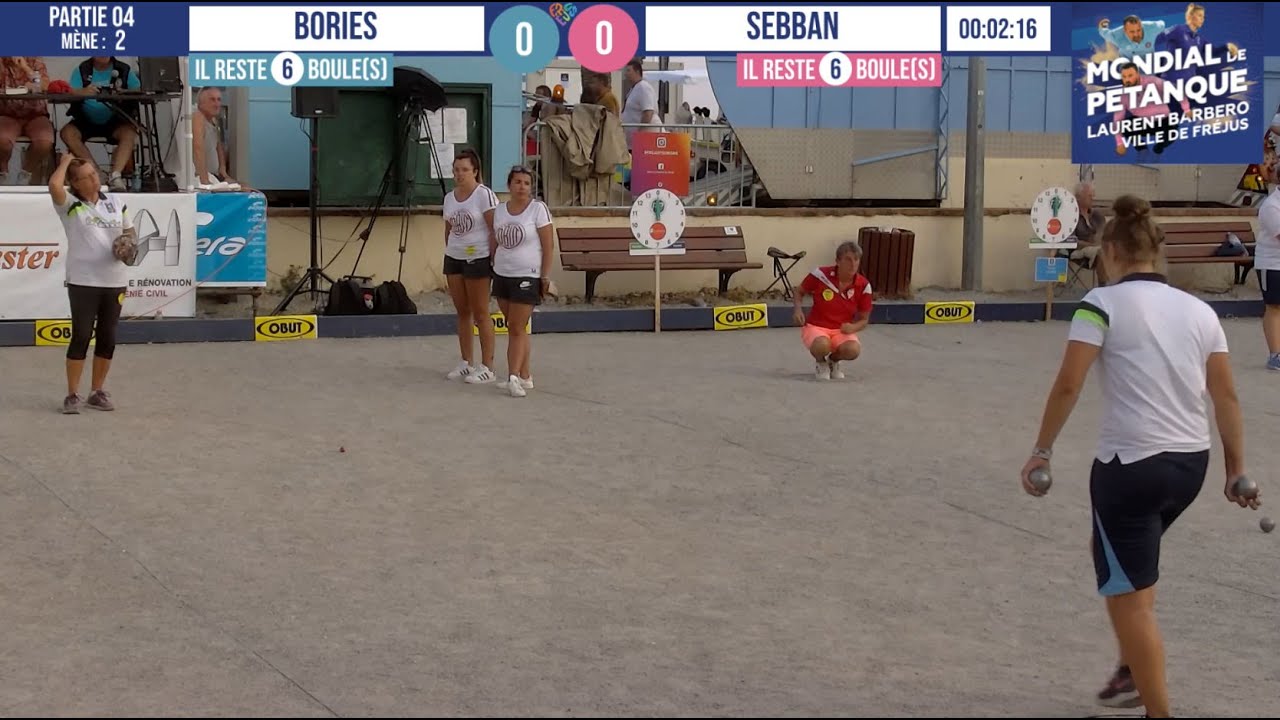 Miniature : Poules BORIES vs SEBBAN : Mondial à pétanque féminin Laurent BARBERO Ville de Fréjus 2021