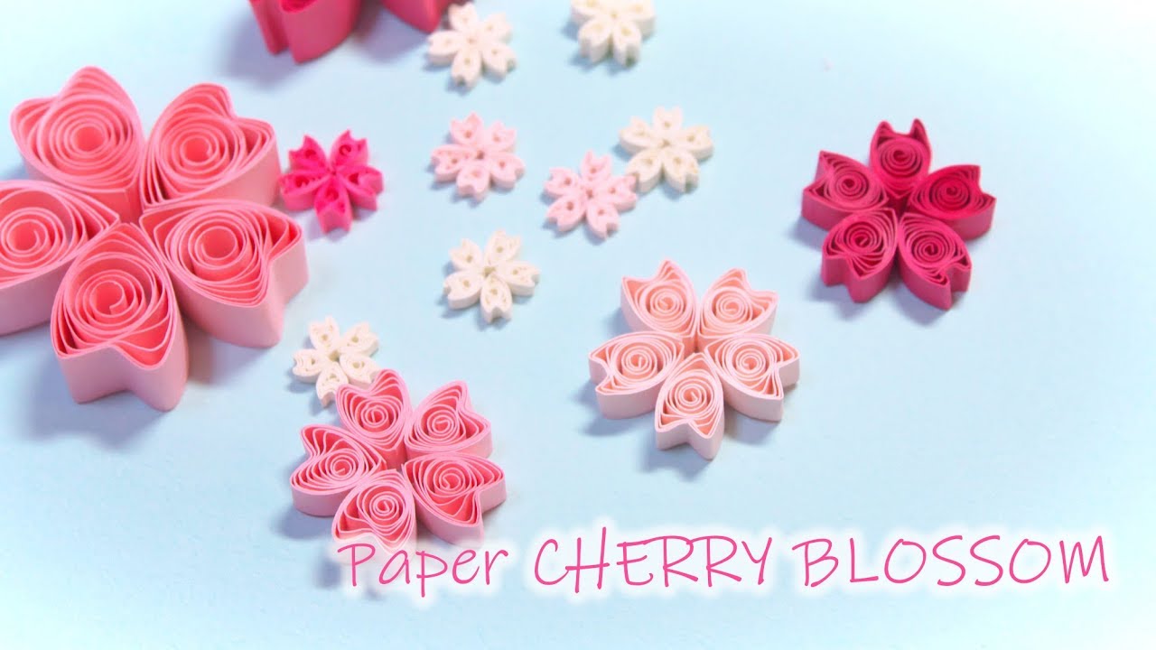 クイリング 紙で作る基本の桜の花 Diy How To Make Quilling Cherry Blossom Youtube