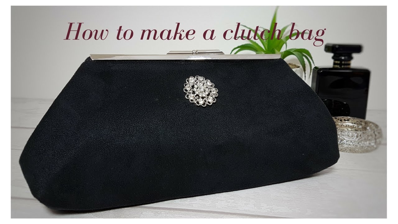 Designer Black Spotted Fabric Clutch Bag – Sky Iris