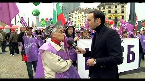 Manifestations contre l'austérité à Bruxelles