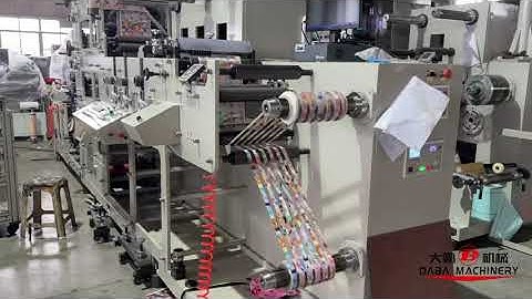 DABA stack type 4 colors flexo printing machine with 3 die cutting station for wave price label
