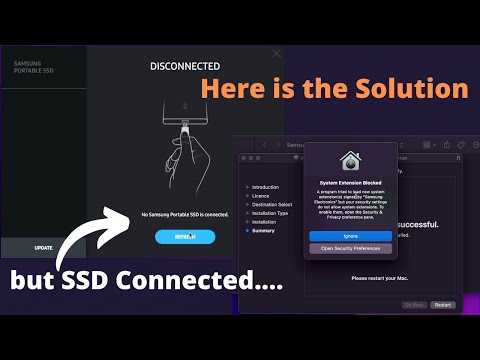 No Samsung Portable SSD is connected | Samsung T5/T7 software not working on M1 MacBooks | Hindi