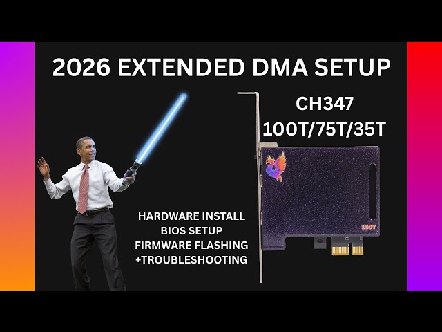 Extended DMA Card Setup - CH347 100T/75T/35T - Install, BIOS
