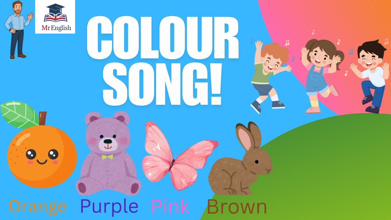 Learn colours orange purple pink and brown youtube