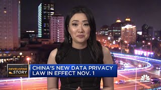 China's new data privacy law goes into effect on November 1