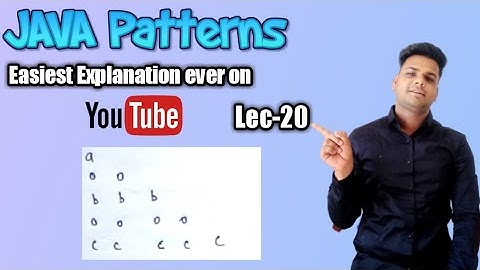 Alphabet Pattern programs in java |  Alphabet and Number pattern programs in java