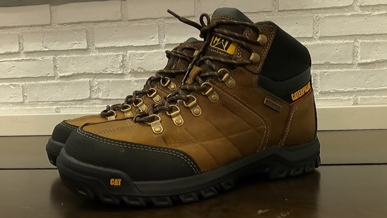 CATERPILLAR MEN'S THRESHOLD WATERPROOF STEEL TOE WORK BOOT CLOSER LOOK