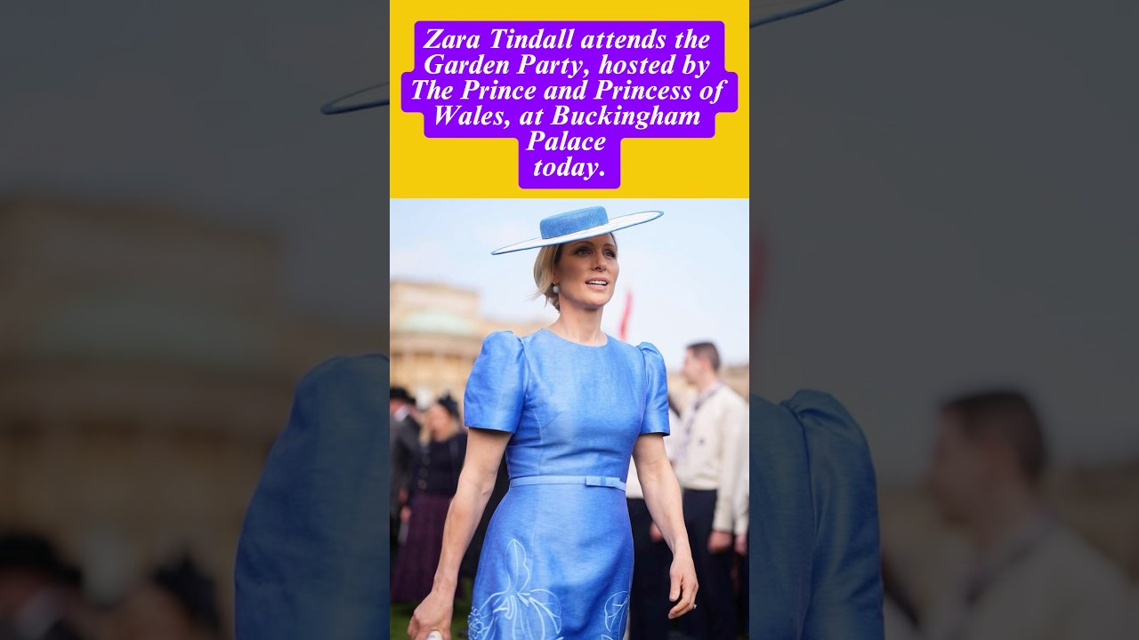 zara tindall garden party dress Zara Tindall's Emmy London Ensemble: A Royal Garden Party at Buckingham Palace