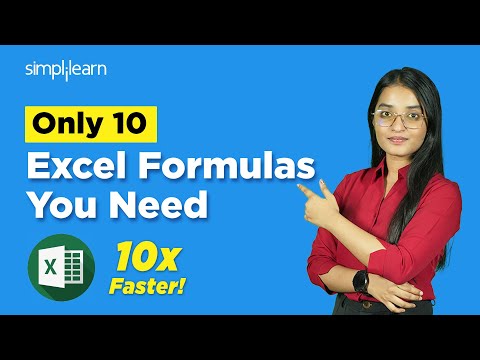 Top 10 Important Excel Formulas For Analysts In 2026 | Excel Formulas | Excel Tutorial |Simplilearn