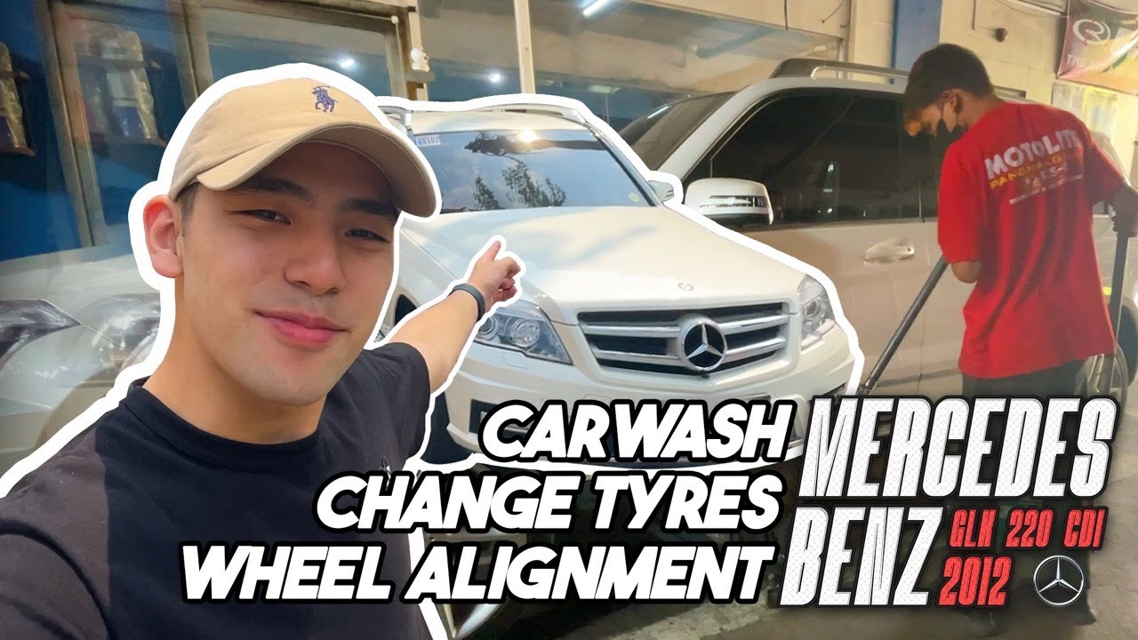 BAGONG SAPATOS PARA SA BENZ GLK + WHEEL ALIGNMENT & CARWASH TYRES