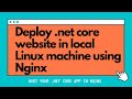 How to deploy .net core website in linux | Hosting .net core website in ubuntu using nginx server