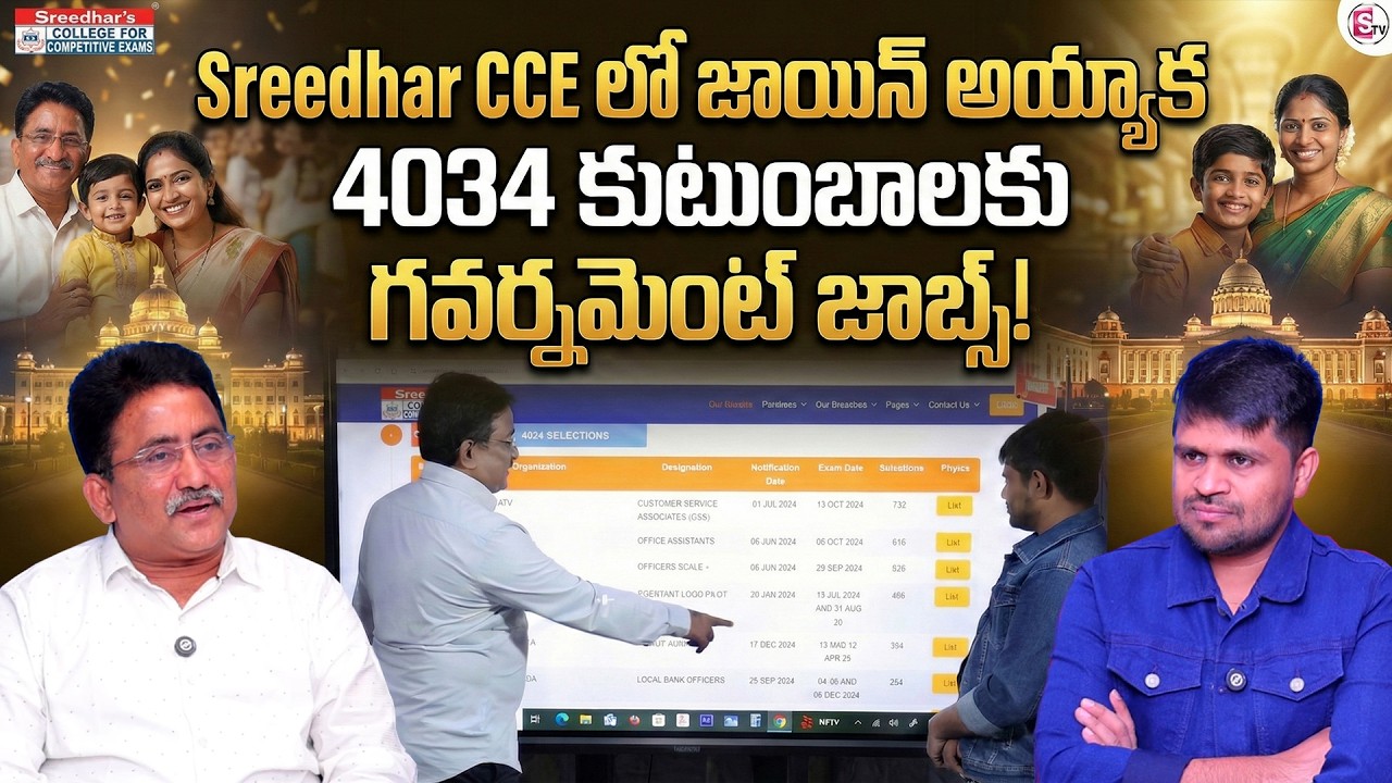 Sreedhar's CCE : Government Jobs 2026 | Railway ALP 500 Selections | SumanTV Anchor Nagaraju
