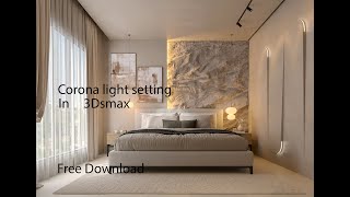 Modern Bedroom 3D Model | Free Download | 3ds Max   Corona Renderer
