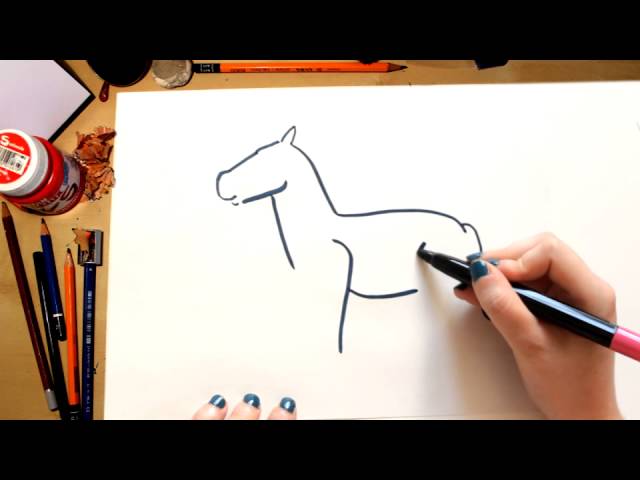 Como Desenhar Cavalos Para Crianças. Tutorial De Desenho Passo a Passo  Ilustração do Vetor - Ilustração de fofofo, estudo: 254647528