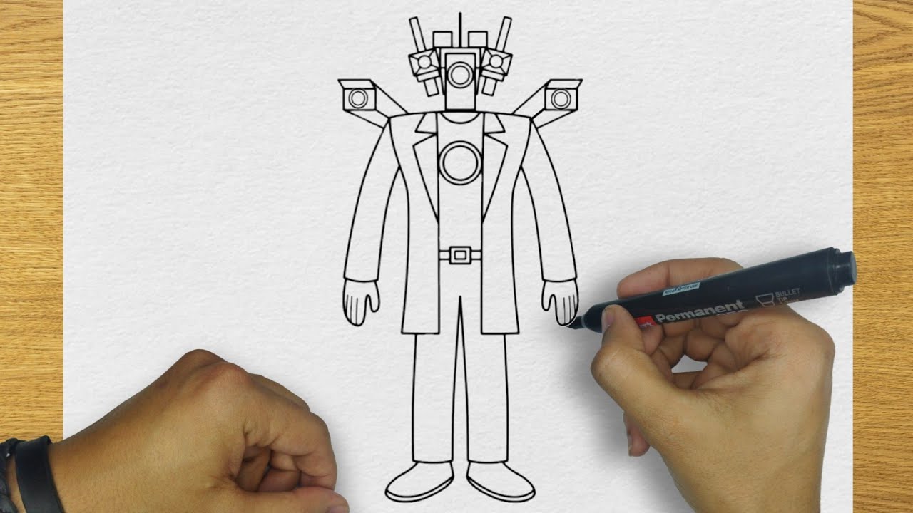 HOW TO DRAW UPGRADED TITAN CAMERAMAN STEP BY STEP | DRAWING SKIBIDI ...