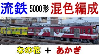 流鉄5000形 混色編成「なの花」＆「あかぎ」