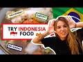 TRY INDONESIAN FOOD | BULE REACTION STREET FOOD INDONESIA NASI GORENG, MIE GORENG AND CAPCAY VLOG