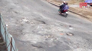 Xử lý mặt đường hư hỏng khu vực cầu vượt dầu giây