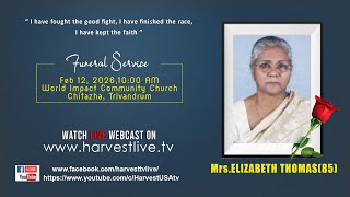 Mrs Elizabeth Thomas (85) - Homegoing Service | February 12, 2026 | Harvest TV