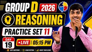 🔥RRB Group D Reasoning  Day 19 | Practice Set 11 | RRB Exam 2026