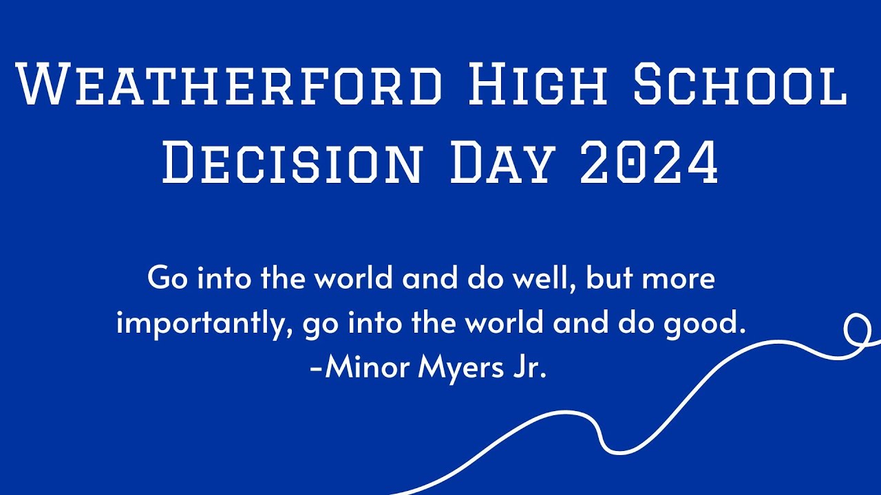 Weatherford High School Decision Day 2024 - YouTube