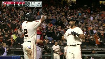 CIN@SF: Pagan crushes a two-run homer to right field