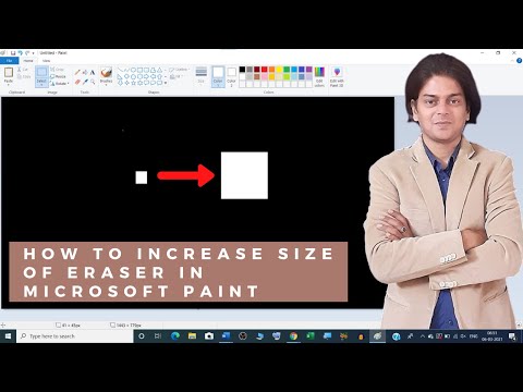 How to increase size of eraser in ms paint | ms paint me eraser ko bada kaise kare