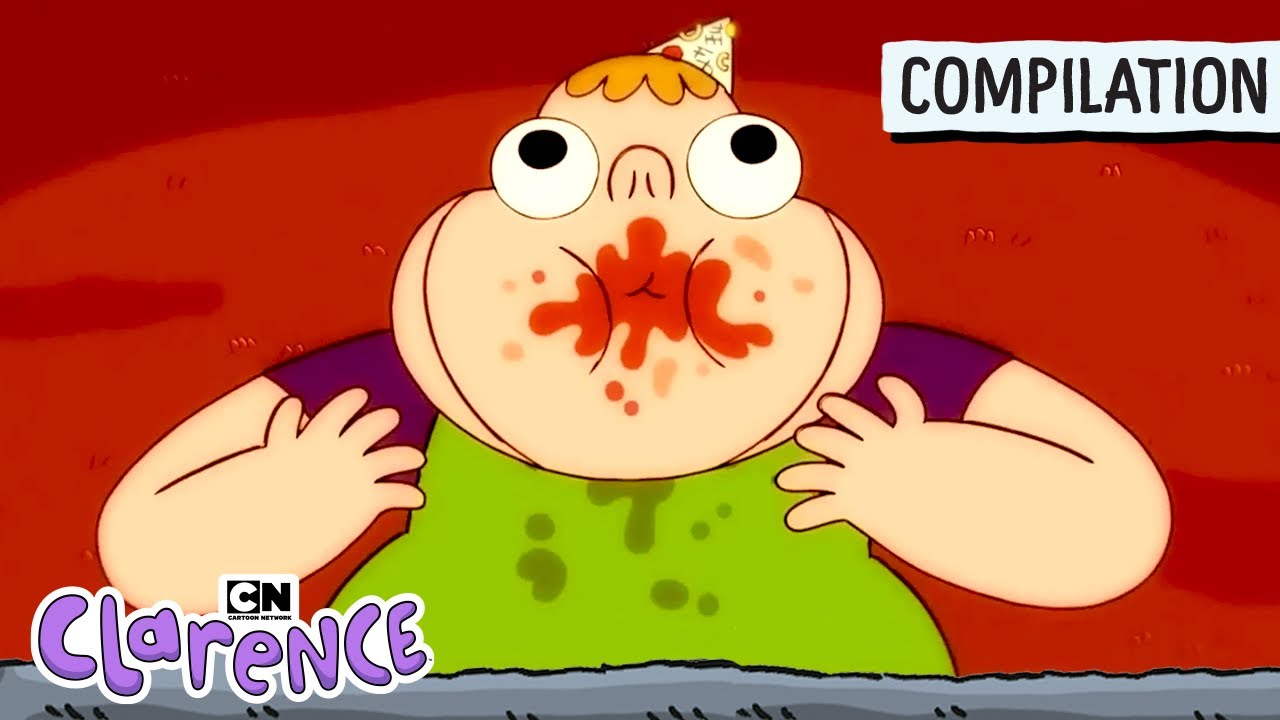 Clarence Eats It All | Snack Time Compilation | Clarence | Cartoon
