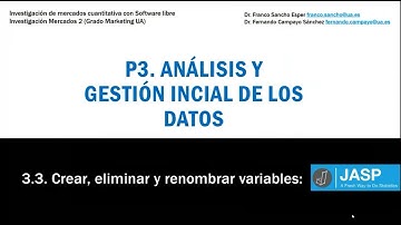 3 3 Crear eliminar renombrar y recodificar variables JASP