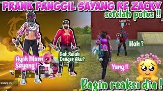 PRANK PANGGIL SAYANG KE ZACKY ||  SAMPAI SALTING 😋