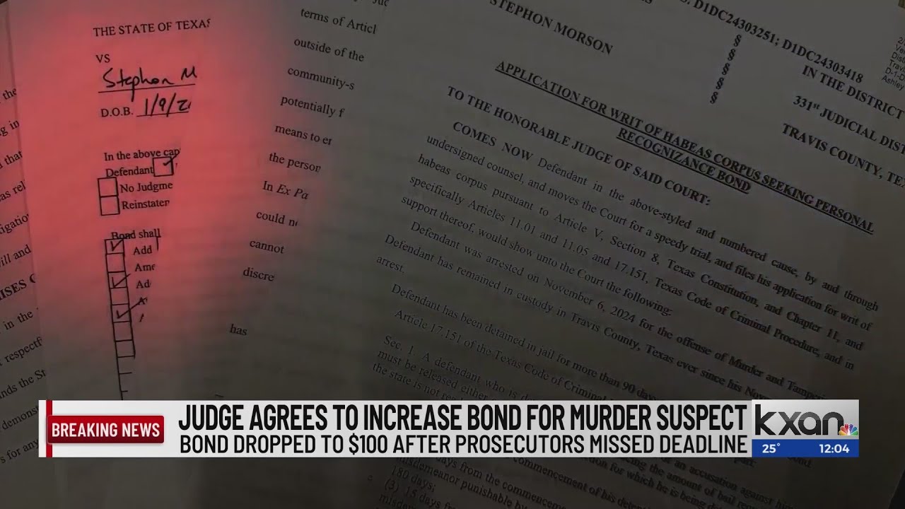 Judge increases bond for murder suspect released this month - YouTube