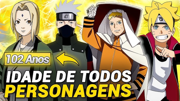 Naruto Zuero - Assistam: CONHEÇA A IDADE DOS PERSONAGENS EM NARUTO