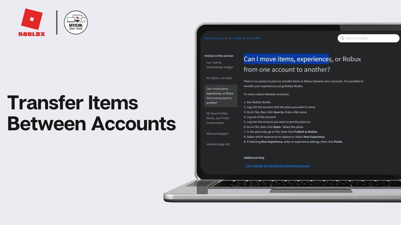 How To Transfer Items Between Accounts In Roblox 2024 UPDATED YouTube 