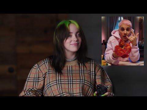 billie eilish reacting to justin bieber's yummy music video