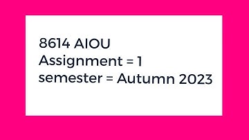 8614 assignment no 1 solved autumn 2023 | bed assignment autumn 2023 | #8614 #aiousolveassignments