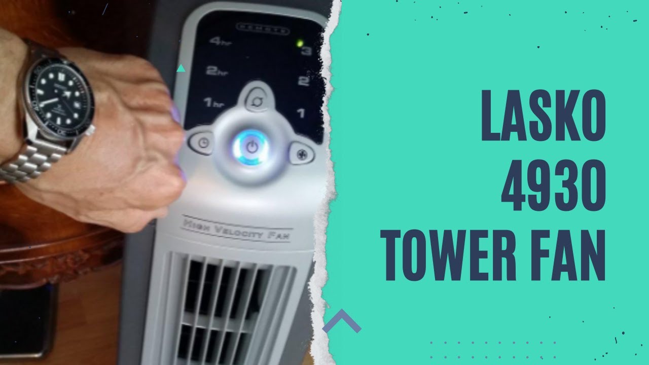 Lasko 4930 Oscillating High Velocity Tower Fan Review, Manual | Lasko 4930  Tower Fan - YouTube