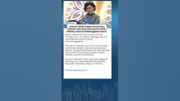 Pujian Rektor saat Jokowi Hadiri Rapat Senat Dies Natalis Fakultas Kehutanan UGM: Alumni Kebanggaan
