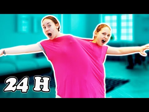 Stuck To My Sister For 24 Hours Challenge | Stuck Together In A Shirt For The Day