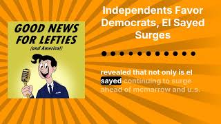 Independents Favor Democrats, El Sayed Surges | Good News for Lefties | Daily News for Democracy