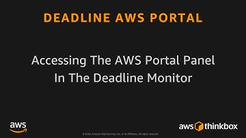 Deadline AWS Portal Tutorials: 10 – Accessing The AWS Portal Panel In The Deadline Monitor