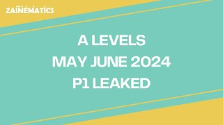 A LEVLES P1 LEAKED MAY/JUNE 2024