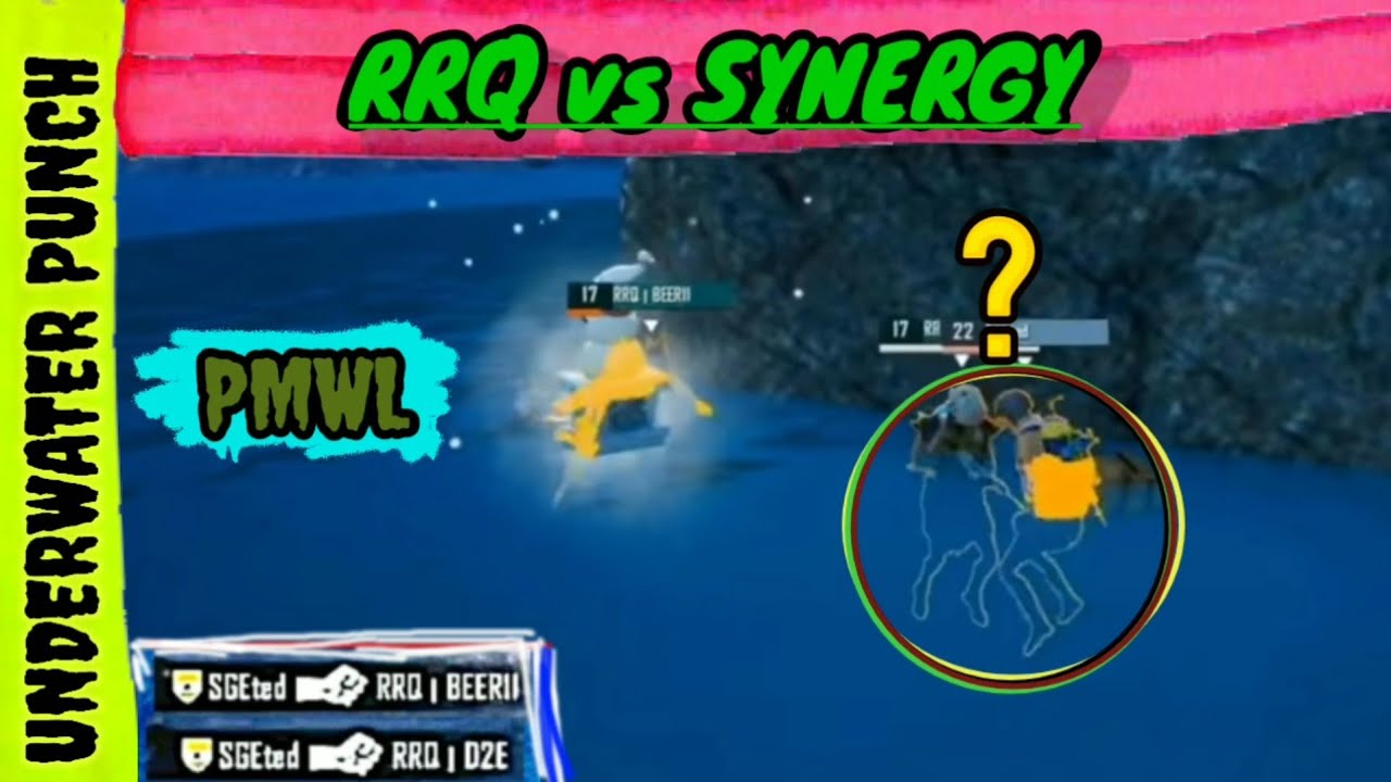 || WATER CIRCLE IN PMWL 2020 || UNDER WATER FIGHT || RRQ vs SYNERGY || 2 FIST KILLS ||