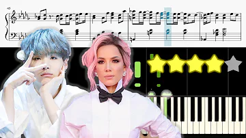 BTS SUGA & Halsey -  SUGA's Interlude 《Piano Tutorial》 ★★★★☆