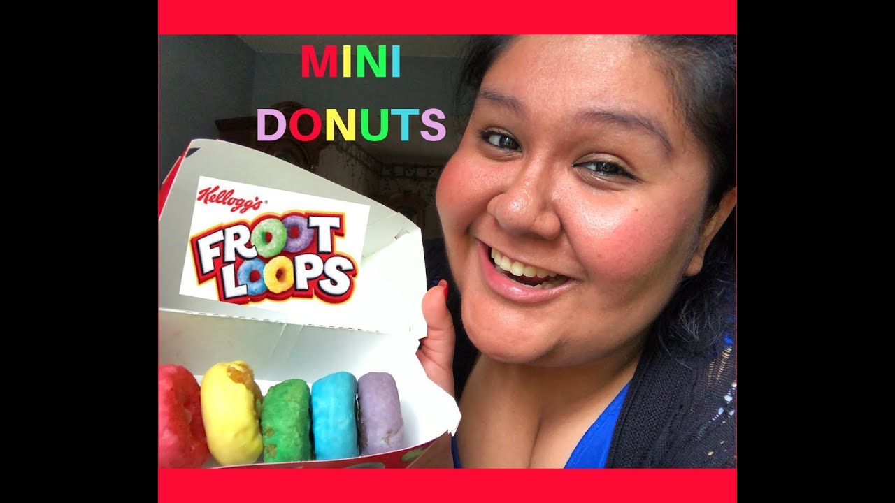 FROOT LOOPS MINI DONUTS - YouTube