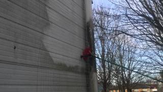 Commercial cladding cleaning in Corby Northamptonshire using UBIK 2000