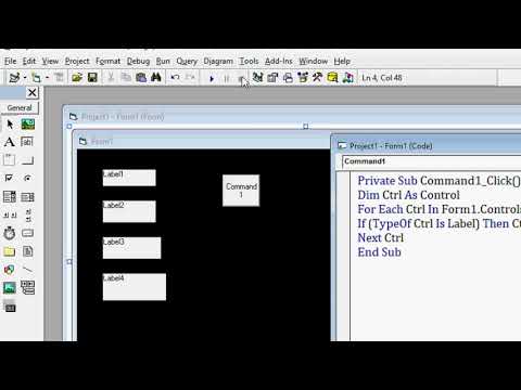 Reset All Label or Text in single Click or Command in vb6.0